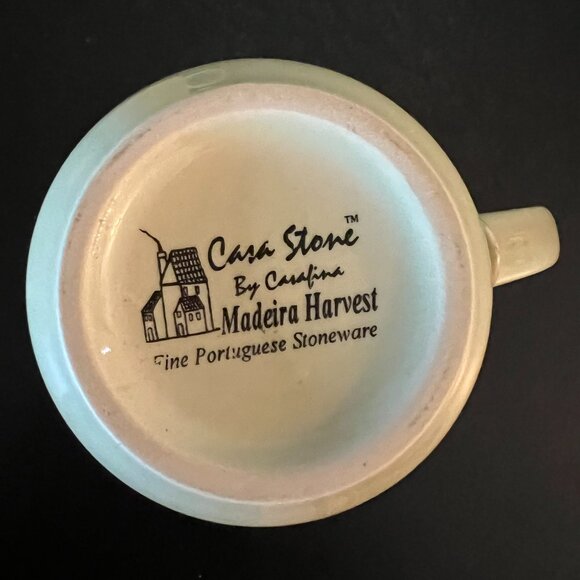 Set of 3 Vtg Casafina MADEIRA HARVEST Embossed Fruit  Stoneware Mugs ~ PORTUGAL - Picture 12 of 13